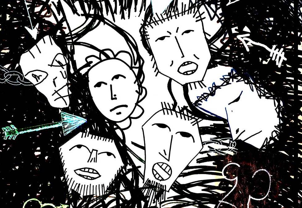 Extract from the San(t)s Sebastians tee shirt design